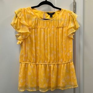 Frilly Sleeved Sheer Lined Simply Vera Top